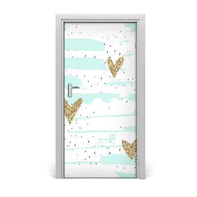 Autocolante para porta Corações e manchas