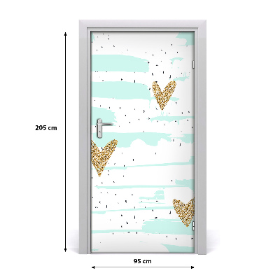 Autocolante para porta Corações e manchas