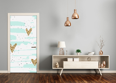 Autocolante para porta Corações e manchas