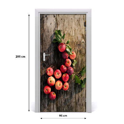 Adesivo em porta Maçãs na mesa