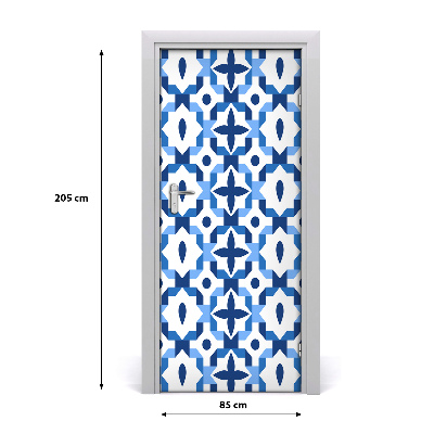 Papel de parede em porta Fundo geométrico