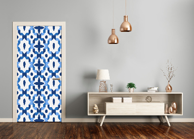 Papel de parede em porta Fundo geométrico