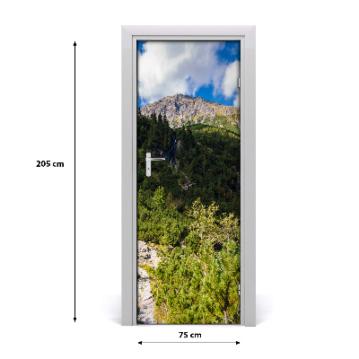 Autocolante para porta O olho do mar das Montanhas Tatra