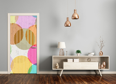 Papel de parede em porta Círculos coloridos