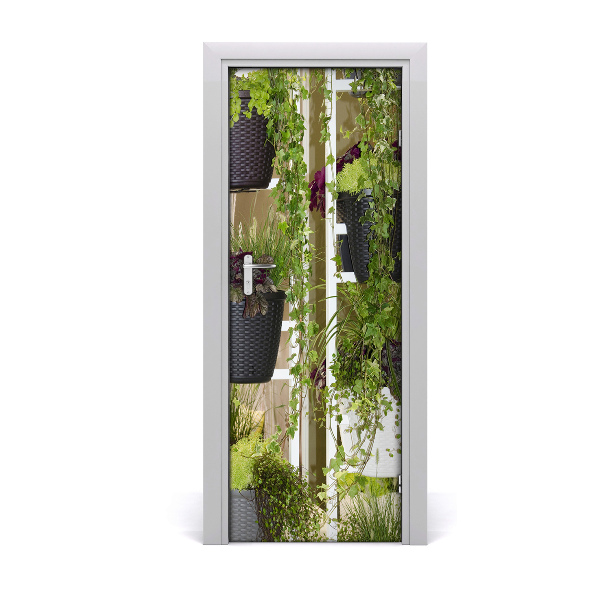 Adesivo em porta Canteiro de flores
