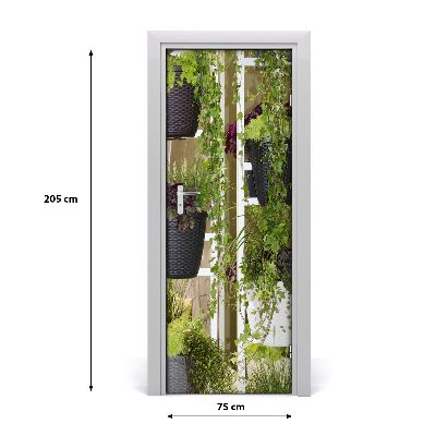 Adesivo em porta Canteiro de flores