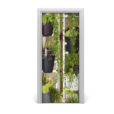Adesivo em porta Canteiro de flores