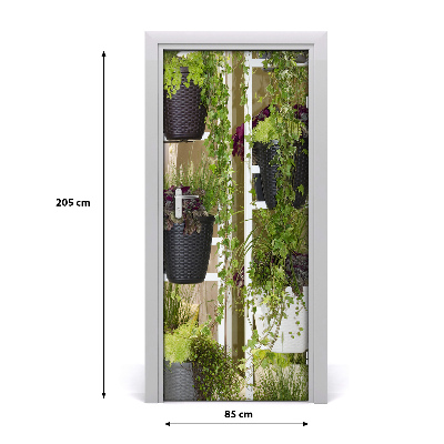 Adesivo em porta Canteiro de flores