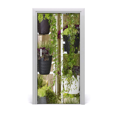 Adesivo em porta Canteiro de flores