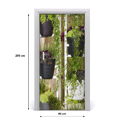 Adesivo em porta Canteiro de flores
