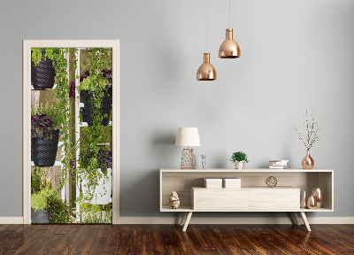 Adesivo em porta Canteiro de flores