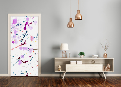 Papel de parede em porta Manchas coloridas