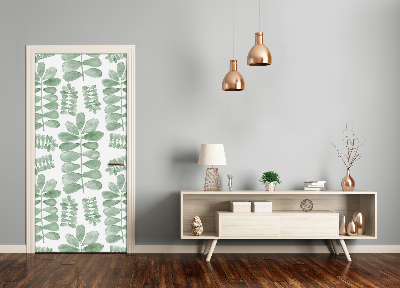 Autocolante para porta Folhas de eucalipto