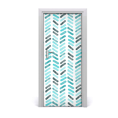 Autocolante para porta Espinha de peixe azul