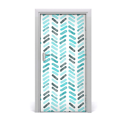 Autocolante para porta Espinha de peixe azul