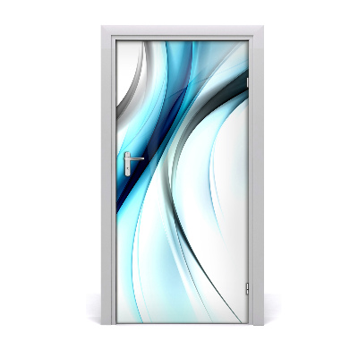 Autocolante para porta Onda abstrata