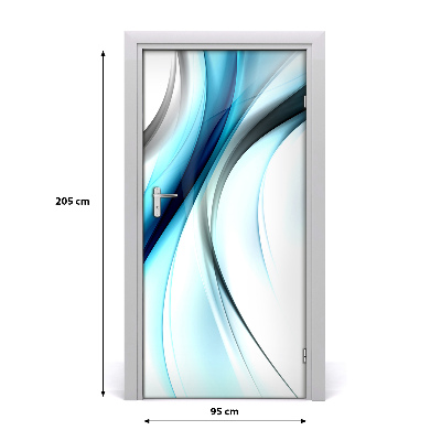 Autocolante para porta Onda abstrata