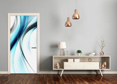 Autocolante para porta Onda abstrata