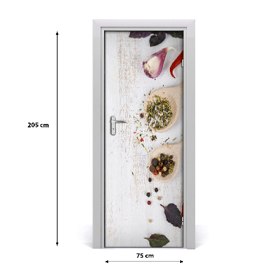 Adesivo em porta Vegetais e especiarias