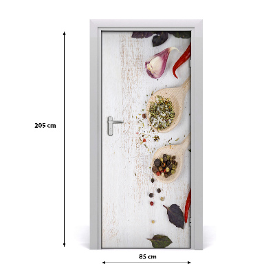 Adesivo em porta Vegetais e especiarias