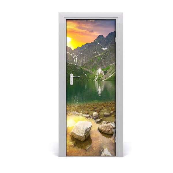 Autocolante para porta O olho do mar das Montanhas Tatra