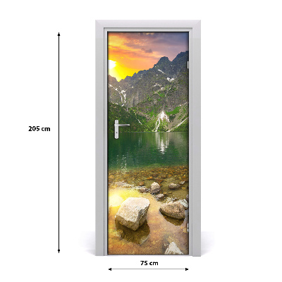 Autocolante para porta O olho do mar das Montanhas Tatra