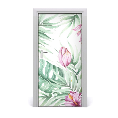 Adesivo em porta Padrão havaiano