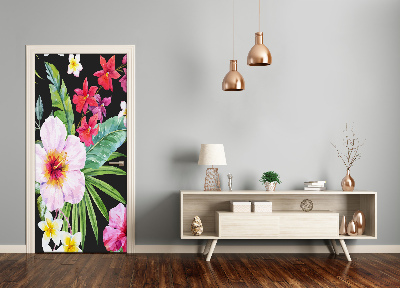 Papel de parede em porta Padrão havaiano