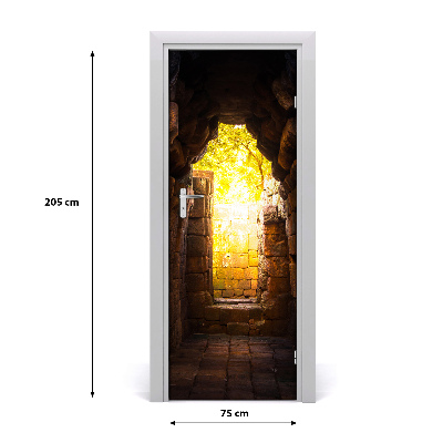 Papel de parede em porta As caves do castelo