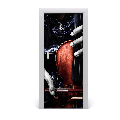 Papel de parede em porta Música Violino