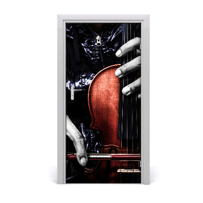Papel de parede em porta Música Violino