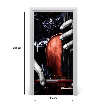 Papel de parede em porta Música Violino