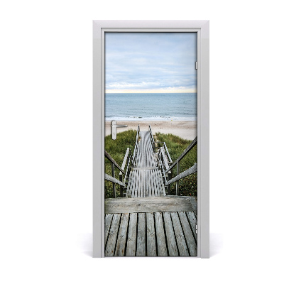 Papel de parede em porta Caminho para a praia