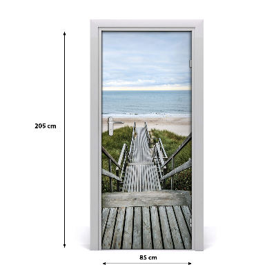 Papel de parede em porta Caminho para a praia