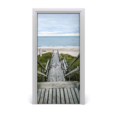 Papel de parede em porta Caminho para a praia