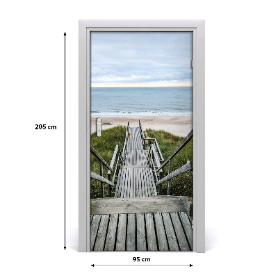 Papel de parede em porta Caminho para a praia
