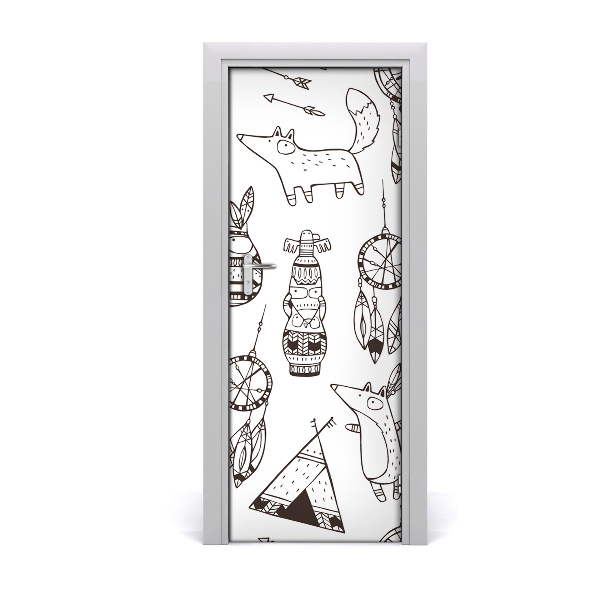 Autocolante para porta origem indiana