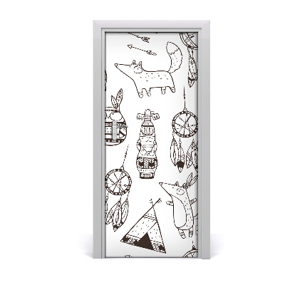 Autocolante para porta origem indiana