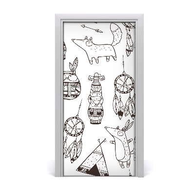 Autocolante para porta origem indiana