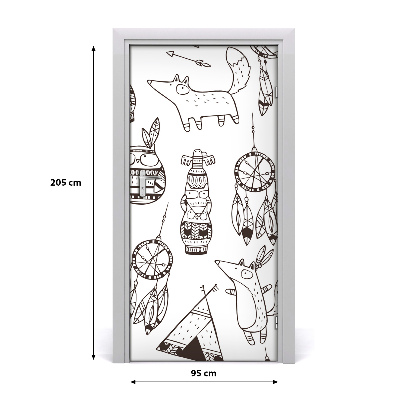 Autocolante para porta origem indiana