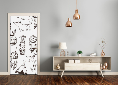 Autocolante para porta origem indiana