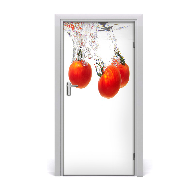 Adesivo em porta Tomates debaixo d'água