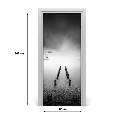 Autocolante para porta Lago de água