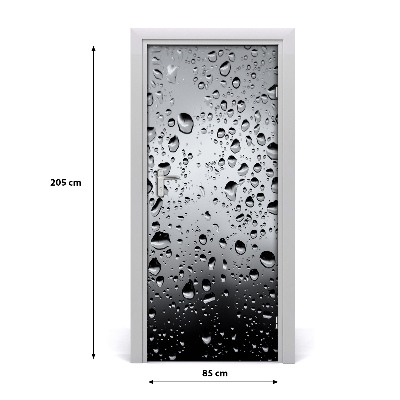 Papel de parede em porta Gotas de água