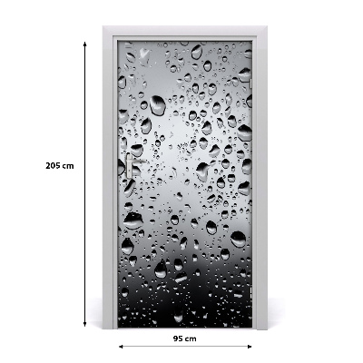 Papel de parede em porta Gotas de água