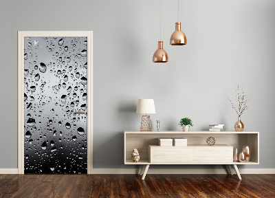 Papel de parede em porta Gotas de água