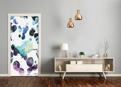 Papel de parede em porta Galáxia colorida