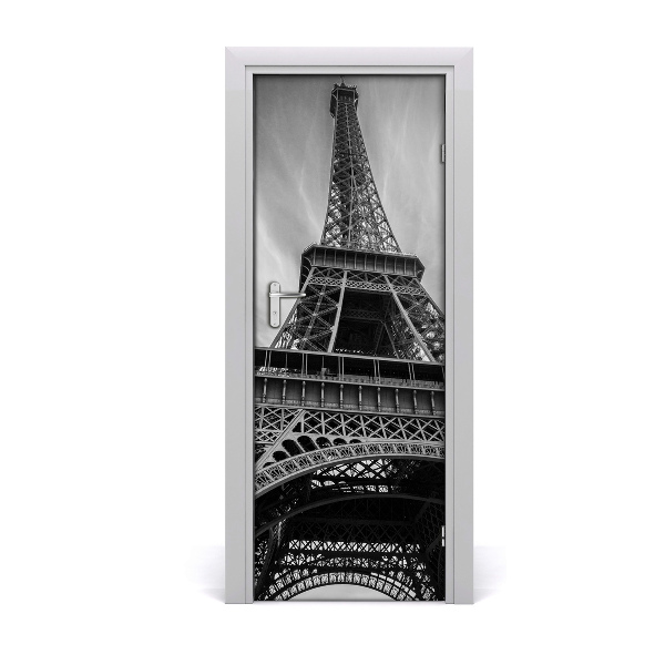 Papel de parede em porta Torre Eiffel
