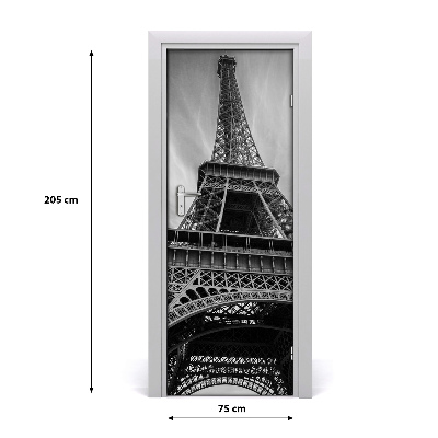 Papel de parede em porta Torre Eiffel