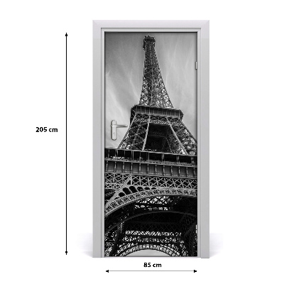 Papel de parede em porta Torre Eiffel